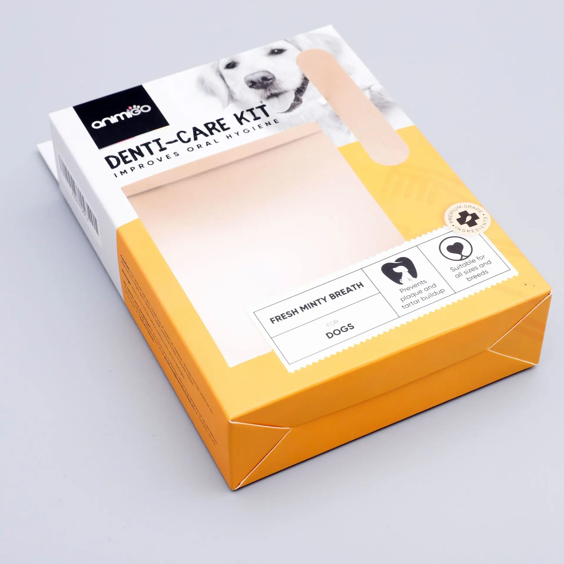Pet Dental Care Kit Paper Box with Window Packaging