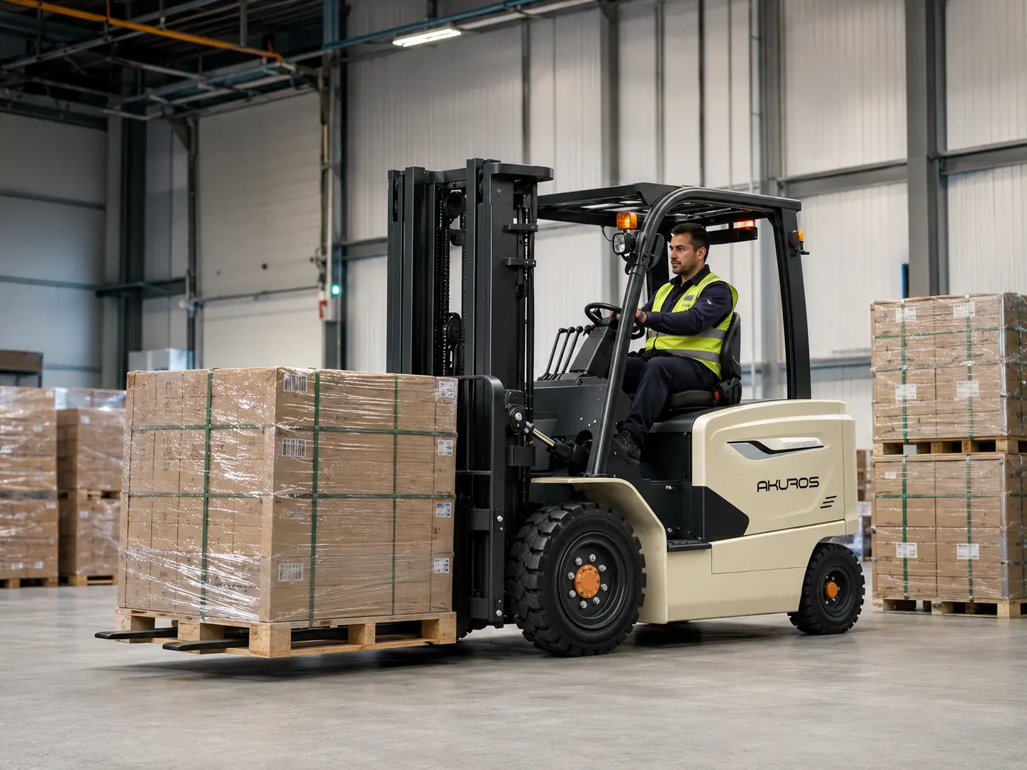 Electric forklifts for warehouse material handling