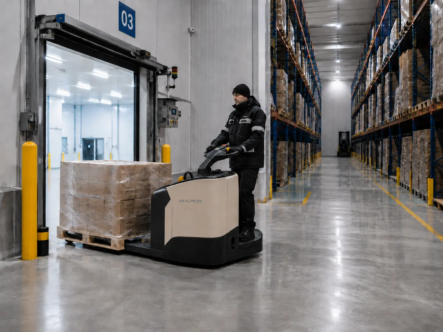 Electric pallet trucks and stackers for warehouse handling