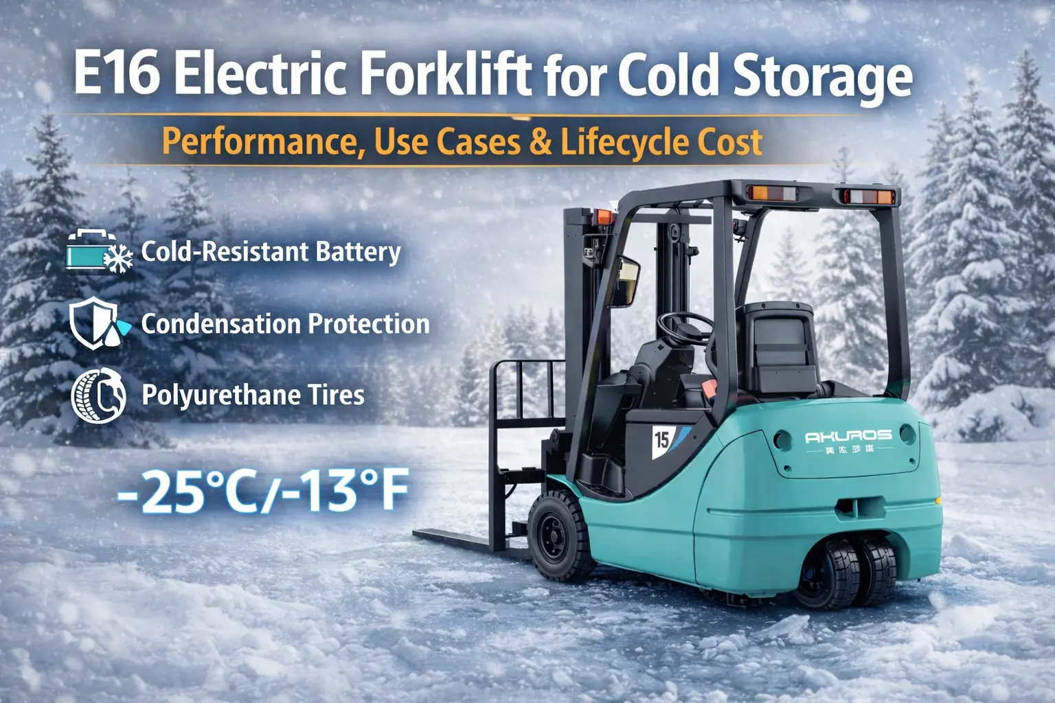 E16 Electric Forklift for Cold Storage: Performance, Use Cases & Lifecycle Cost