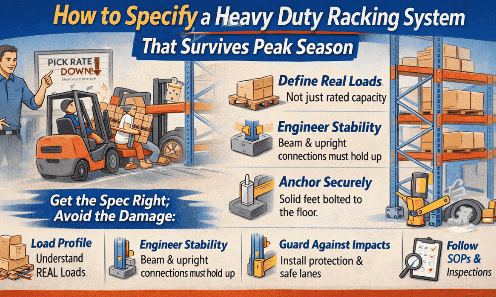 Système de rayonnage pour charges lourdes 