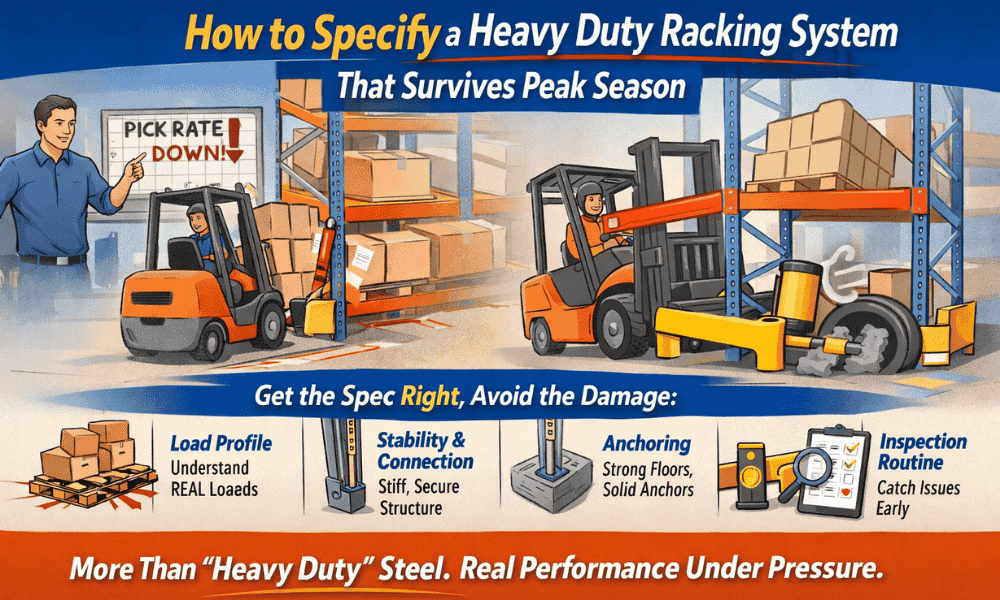 Système de rayonnage pour charges lourdes 
