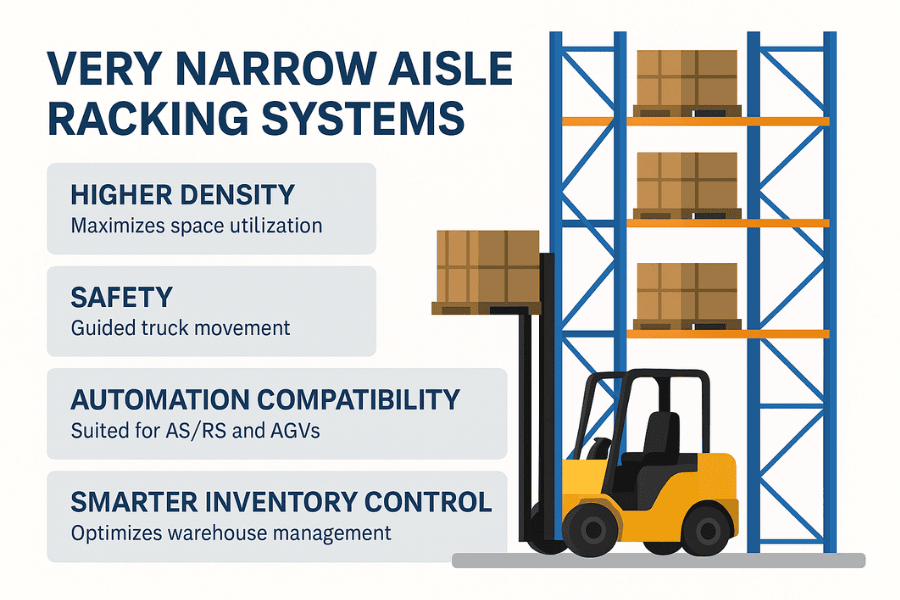 How Very Narrow Aisle Racking Systems Revolutionize One-Stop Warehouse Solutions