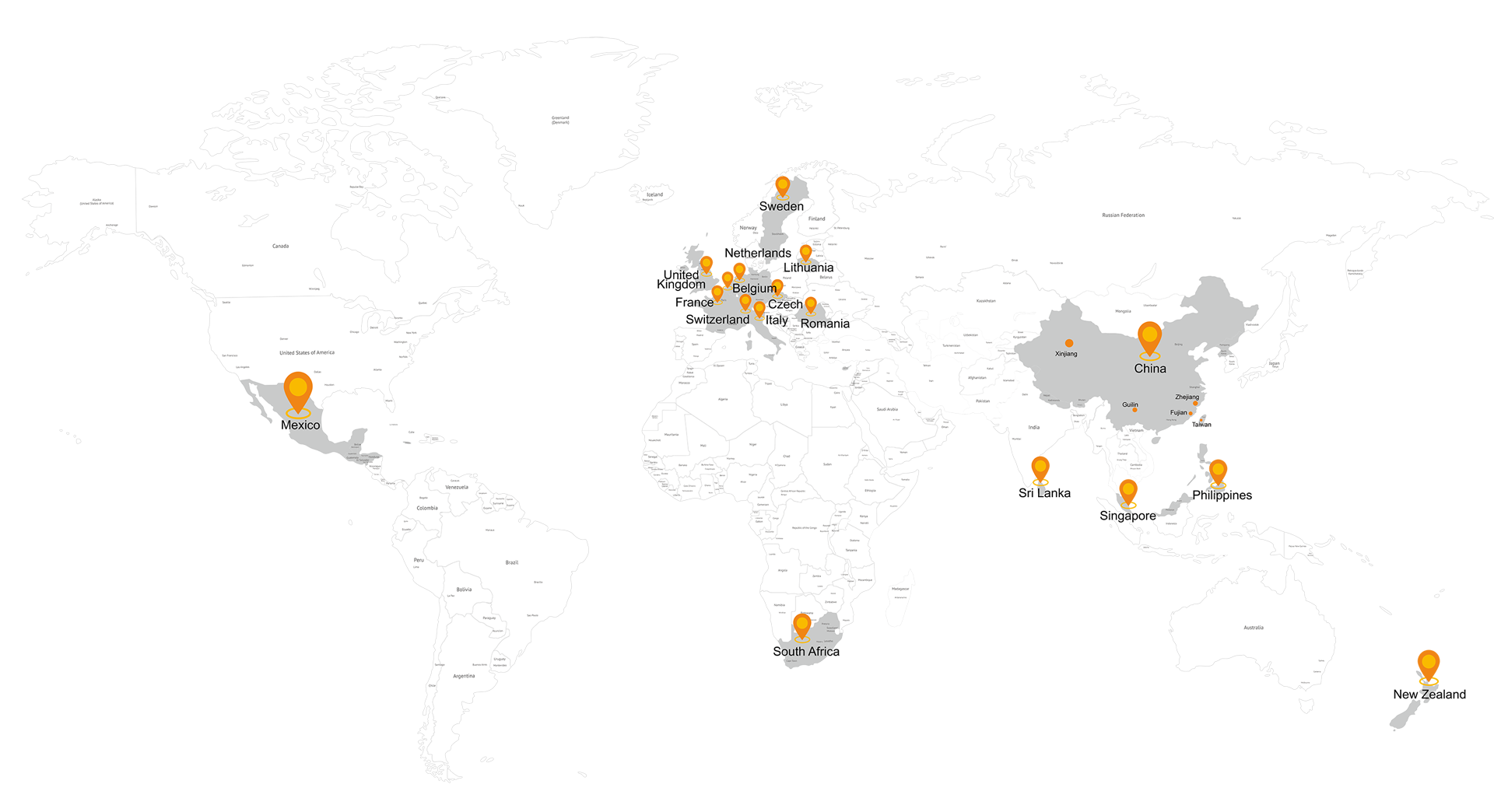 Akuros Global Market map