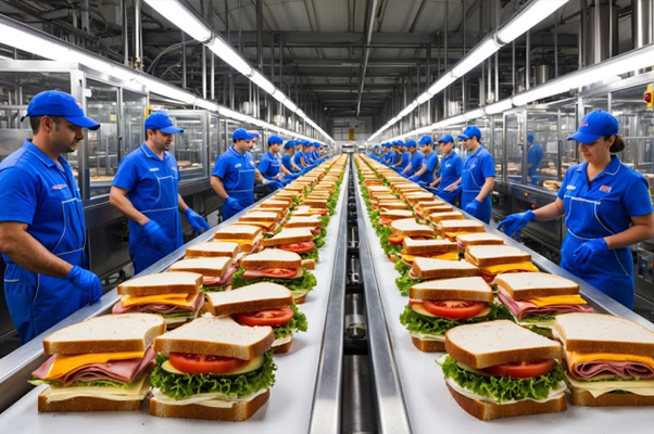 Sandwich production line