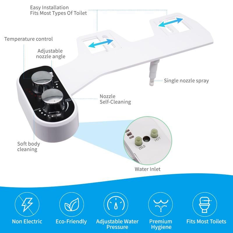 A8702 Black Single Nozzle Bidet