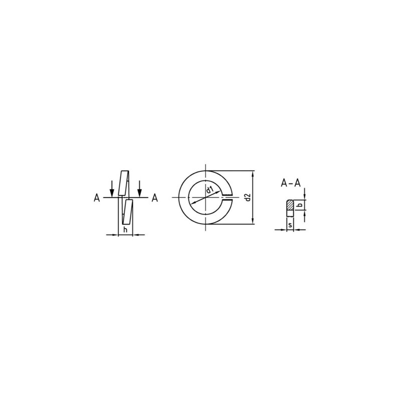 Spring Lock Washers Drawing Wholesale Spring Lock Washers Type B Factory, Suppliers