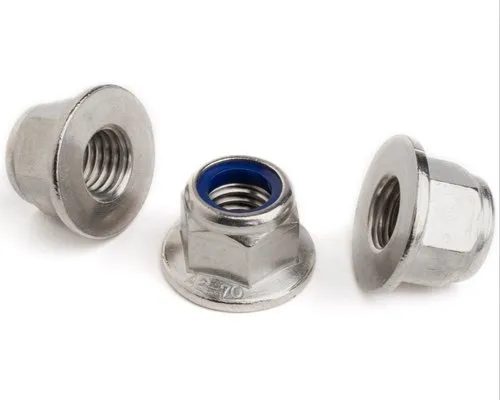 DIN6926 Hex Flange nylon Lock Nut stainless steel A2 A4 stainless steel A2 A4