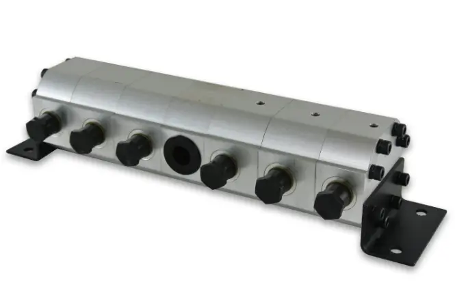 6 section flow divider