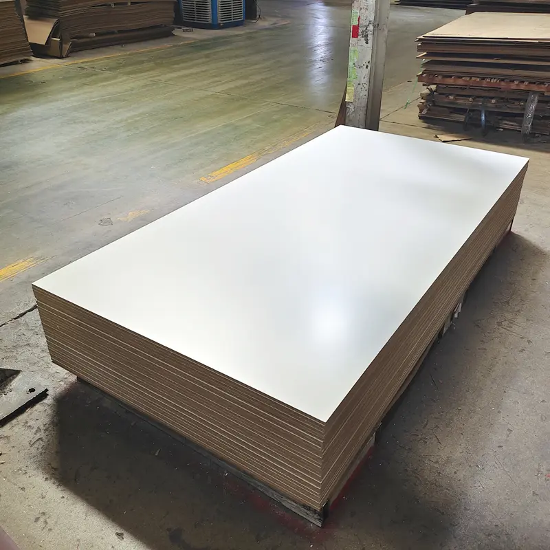 12mm 15mm 18mm 1220x2440mm White Pande Mbili Melamine Mdf Bodi Kwa Mapambo