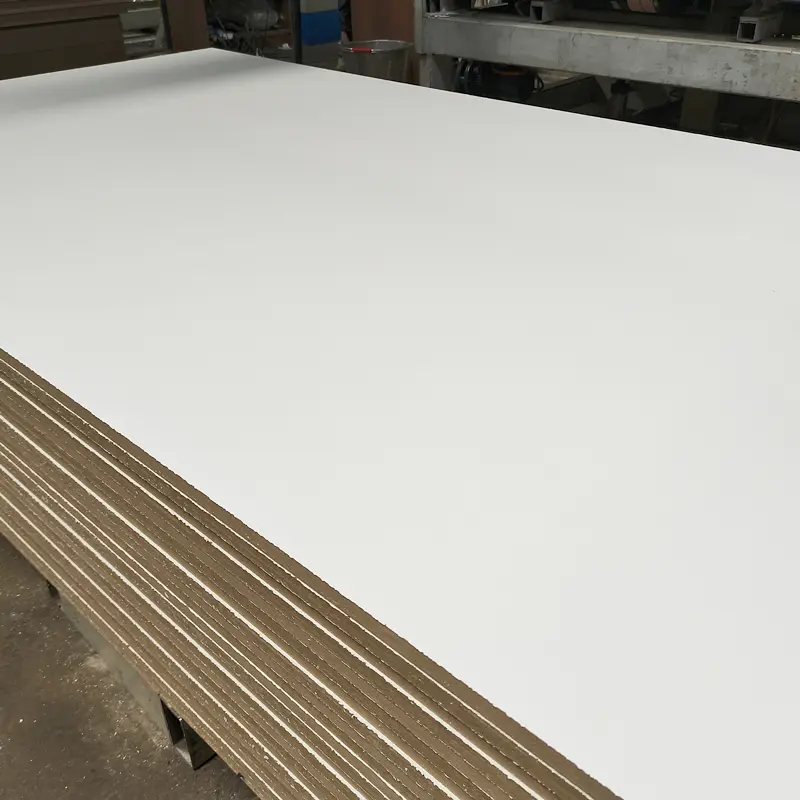 DEMETER Melamine ਲੱਕੜ MDF ਬੋਰਡ 3mm 6mm 10mm 15mm 17mm 18mm ਨਿਰਮਾਤਾ ਫਰਨੀਚਰ ਕੈਬਿਨੇਟ ਅਲਮਾਰੀ ਲਈ ਠੋਸ ਰੰਗ ਚਿੱਟਾ