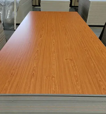 Osisi ọka Melamine MDF Board 6mm 10mm 15mm 17mm 18MM Laminated Medium Fiberboard Board For Interior Decor Furniture Cabinet