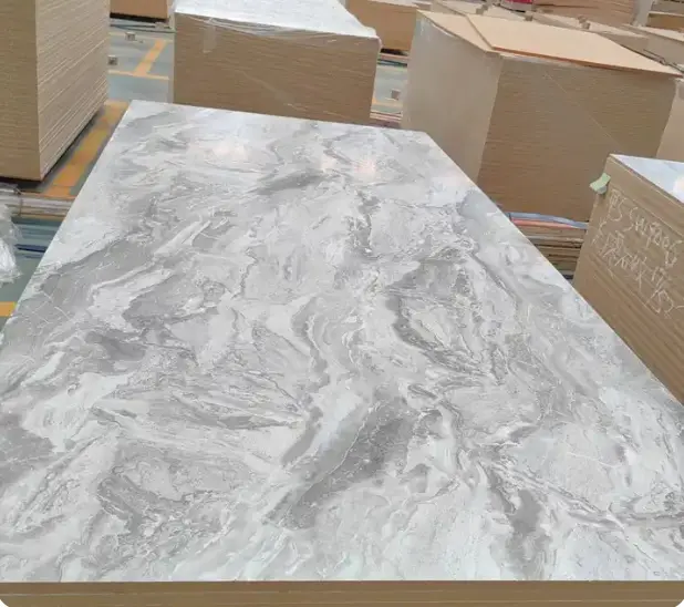 Hot Sale Marble Texture Houtnerf Melamine MDF Board 3mm 6mm 10mm 15mm 17mm 18MM Laminated Fiberboard MDF Board