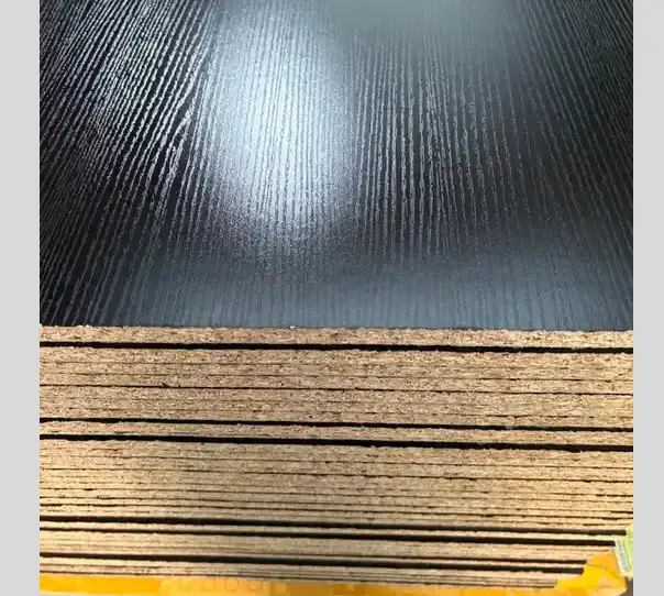 Prìs factaraidh Melamine Bòrd MDF Laminated Fiberboard Flakeboard Chipboard Particle Board Bile