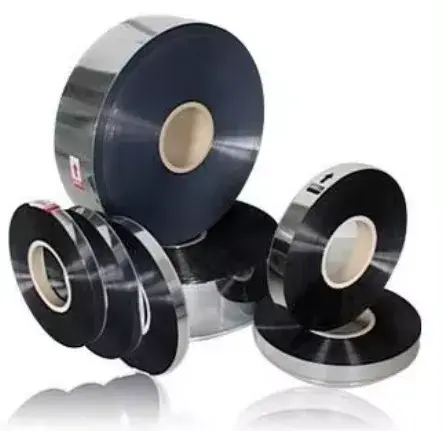Metallized composite films for capacitors
