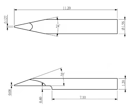 High compressive strength push cutter for push-pull automatic equipment used on packaging of automotive electronics,IGBT,triode,diode,resistance and other field
