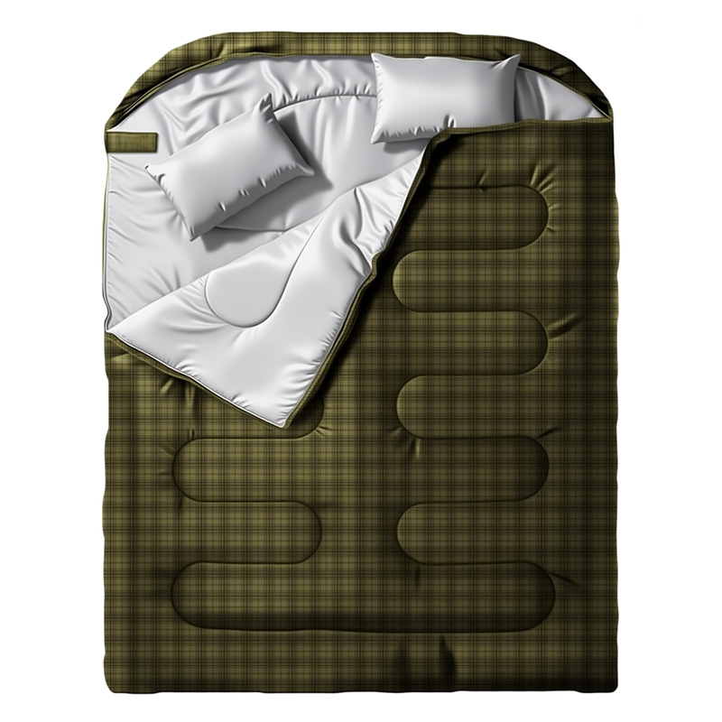 Outdoor Double Sleeping Bag – Soft Cotton Fill for Camping & Travel