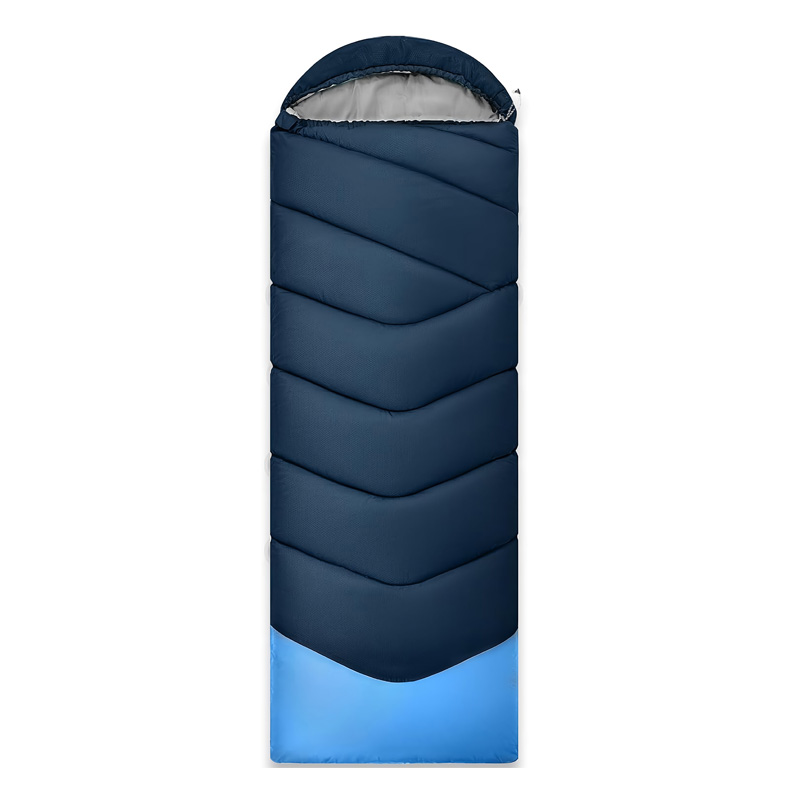 Hooded Envelope Sleeping Bag with Soft Cotton Fill for Camping, Hiking & Outdoor Adventures