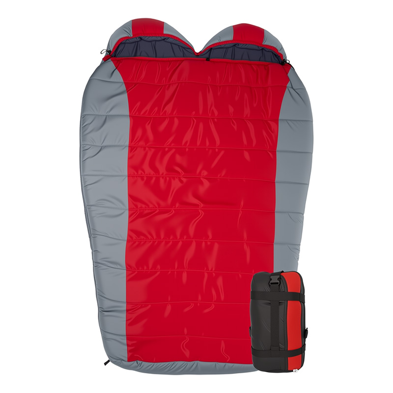 Double Mummy Down Sleeping Bag for Adults & Kids | 2-Person Cold Weather Camping Gear