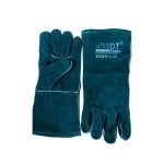 China High Quality 14 Inch Dark Green Leather Welder Protective Gloves Supplier | Dtlabor