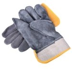 China High Quality 10.5" Suede Leather Yellow Cloth Split Palm Gloves Supplier | Dtlabor