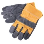 China High Quality 10.5" Suede Leather Yellow Cloth Split Palm Gloves Supplier | Dtlabor