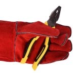 China High Quality 14'' Red Color Cowhide Welding Gloves Supplier | Dtlabor