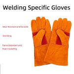 China High Quality 14'' AB Grade Thickened Palms Cowhide Leather Long Welding Gloves Supplier | Dtlabor