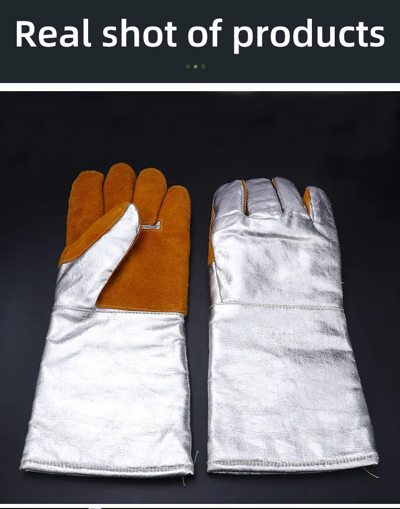 Heat Industrial Heat Resistant Aluminum Foil Gloves