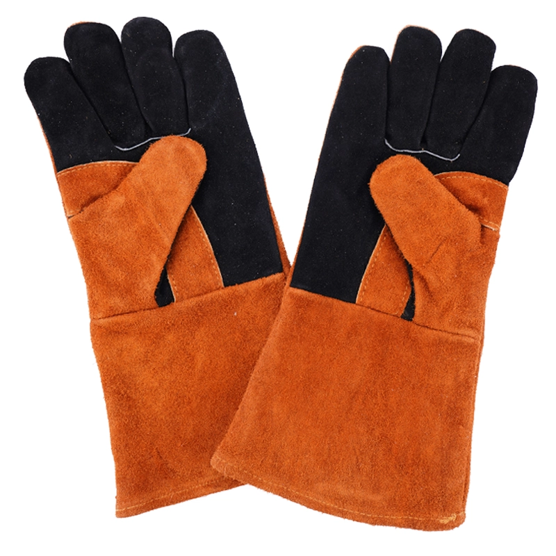 thumbnail image 2 of HOTECHE 14" Cowhide Leather Welding Gloves - 12 Pairs (433114) - Red/Black 2 of 6