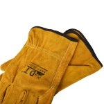 China High Quality AB Grade Cowhide Golden Yellow 10.5'' Working Gloves Supplier | Dtlabor