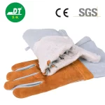 China High Quality Grade A Cowhide 13 Inches Wide Mouth Fireproof Wire Welding Gloves Supplier | Dtlabor