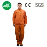 China High Quality Golden Color AB Grade Cowhide Welding Protective Clothing Supplier | Dtlabor