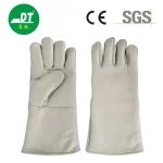 China High Quality AB Grade Single Layer Cowhide 14 Inches Fireproof Wire Welding Gloves Supplier | Dtlabor