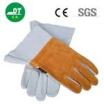 China High Quality Grade A Cowhide 13 Inches Wide Mouth Fireproof Wire Welding Gloves Supplier | Dtlabor