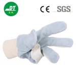 China High Quality Grade AB Cowhide Elastic Cuff Opisthenar Pure Cotton Welding Gloves Supplier | Dtlabor