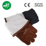 China High Quality AB Grade Cowhide 14 Inches Brown Color Fireproof Welding Gloves Supplier | Dtlabor