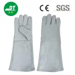 China High Quality AB Grade Cowhide 18-inch Double-layer Kevlar Stitching Welding Gloves Supplier | Dtlabor