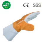 China High Quality Grade A Cowhide 13 Inches Wide Mouth Fireproof Wire Welding Gloves Supplier | Dtlabor