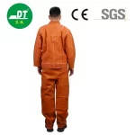 China High Quality Golden Color AB Grade Cowhide Welding Protective Clothing Supplier | Dtlabor