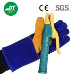 China High Quality 14'' Blue Color Tiger Mouth Thickening Welding Gloves Supplier | Dtlabor