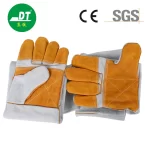 China High Quality AB Grade 24-inch Palm And Five Fingers Reinforced Fireproof Line Extended Cowhide Welding Gloves Supplier | Dtlabor