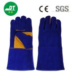 China High Quality 14'' Blue Color Tiger Mouth Thickening Welding Gloves Supplier | Dtlabor