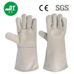 China High Quality AB Grade Single Layer Cowhide 14 Inches Fireproof Wire Welding Gloves Supplier | Dtlabor