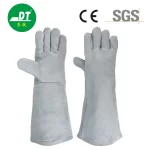 China High Quality AB Grade Cowhide 18-inch Double-layer Kevlar Stitching Welding Gloves Supplier | Dtlabor