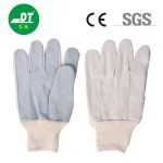 China High Quality Grade AB Cowhide Elastic Cuff Opisthenar Pure Cotton Welding Gloves Supplier | Dtlabor