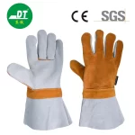 China High Quality Grade A Cowhide 13 Inches Wide Mouth Fireproof Wire Welding Gloves Supplier | Dtlabor