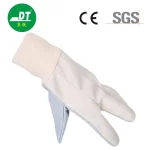 China High Quality Grade AB Cowhide Elastic Cuff Opisthenar Pure Cotton Welding Gloves Supplier | Dtlabor