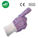 China High Quality AB Grade Cowhide Elastic Cuffs Striped Welding Gloves Supplier | Dtlabor