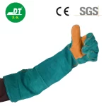 China High Quality AB Grade 24 Inches Extended Fireproof Cowhide Welding Gloves Supplier | Dtlabor